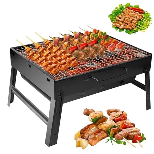 Auauraintt Kompakter Mini Grill BBQ
