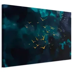 artgeist Leinwandbild Opal Schwarz 90x60 cm mit Keilrahmen - Elegantes Leinwandbild in Opal Schwarz, rechteckig (90x60 cm) mit stabilen Keilrahmen. Ideal für stilvolle Wandgestaltung in Wohnräumen und Büros.