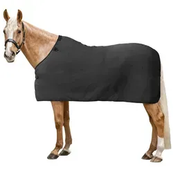 WALDHAUSEN Economic Fleece Unterdecke, schwarz, 125 cm - Winterdecke für Pferde, atmungsaktiv und wärmend mit Clip-In System zur Anpassung der Füllung für optimalen Komfort bei jedem Wetter.