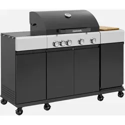 sweeek Gasgrill mit 4 Brennern und Seitenbrenner von SWEEEK