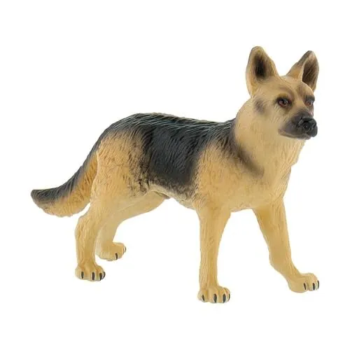 Bullyland 65448 - Spielfigur Schäferhund Rex, ca. 9,4 cm große Tierfigur, detailgetreu, PVC-frei, ideal als kleines Geschenk für Kinder ab 3 Jahren