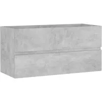 vidaXL Waschbeckenunterschrank Betongrau 90x38,5x45 cm
