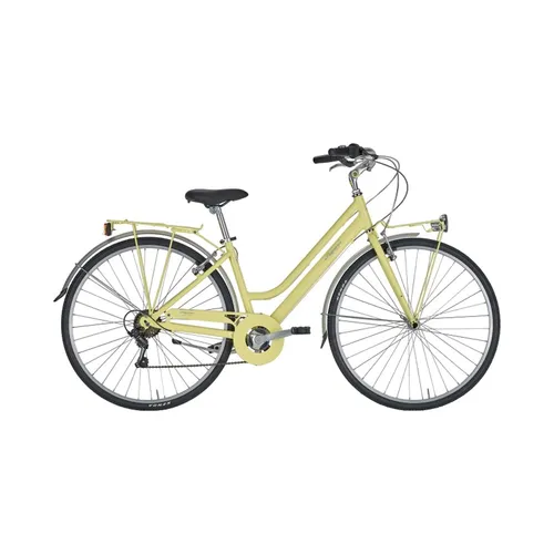 ANITAbyAlpina Cityfahrrad ROXY 28 Zoll, gelb – Ideal für Alltag und Freizeit - Das elegante Cityfahrrad ROXY überzeugt mit 6-Gang Kettenschaltung und robusten V-Brakes. Perfekt für Schule, Arbeit und Stadtfahrten. Komfortable Ausstattung für ein sicheres Fahrerlebnis.