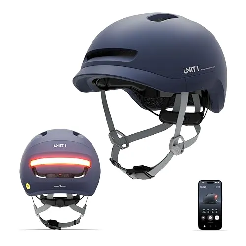 UNIT 1 Neon-Hybrid-Smart-Fahrradhelm mit MIPS & LED-Lichtern