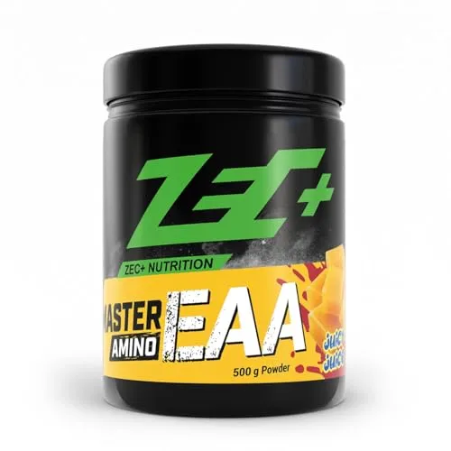 Zec+ Nutrition ZEC+ MASTER AMINO EAA Pulver, 500g - Leckeres Pulver für die optimale Aminosäurenversorgung. Ideal für Sportler, um die Regeneration zu unterstützen. Einfach mit Wasser mischen und genießen!
