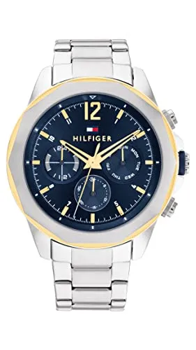 Tommy Hilfiger Multi Zifferblatt Quarz Uhr für Herren - Armbanduhren für Herren mit multifunktionalem Quarz-Uhrwerk und wasserabweisend bis 5 bar – ideal für den Alltag und sportliche Aktivitäten.