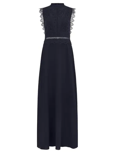 APART Fashion Damen ärmelloses Spitzenabendkleid mit transparentem Rücken