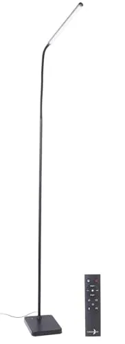 Lunartec Stehlampen: CCT-LED-Stehleuchte mit Schwanenhals, 600 Lumen, 9 Watt, Fernbedienung (Büro Stehlampe, LED Stehlampe mit Fernbedienung)