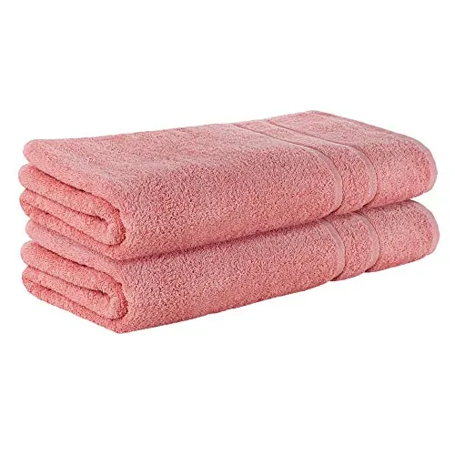 StickandShine 2er SET Premium Frottee Saunatuch 80x200 cm in lachs in 500g/m² aus 100% Baumwolle