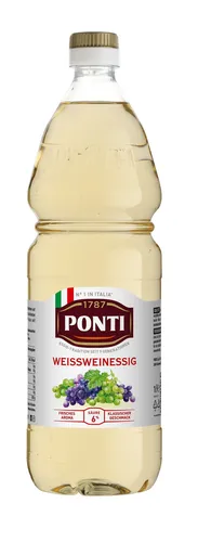 Ponti Weißweinessig 1 Liter Flasche