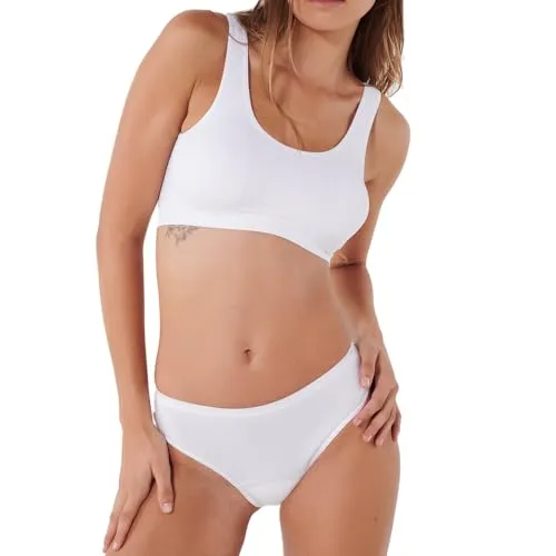 Siegmund Damen Slip weiß Care | Waschbare und Wiederverwendbare Hygieneunterwäsche mit bis zu 60ml Saugfähigkeit | Größe M | bei Blasenschwäche, Beckenbodenschwäche und Tröpfchenverlust