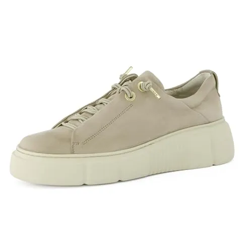 Paul Green Damen Sneaker beige - Sportliche Slip-On-Sneaker - Bequeme Slip-On-Sneaker in Beige, aus 100% Leder, mit herausnehmbarer Innensohle und Gummizug für einfachen Einstieg. Ideal für den Alltag und Casual-Looks.