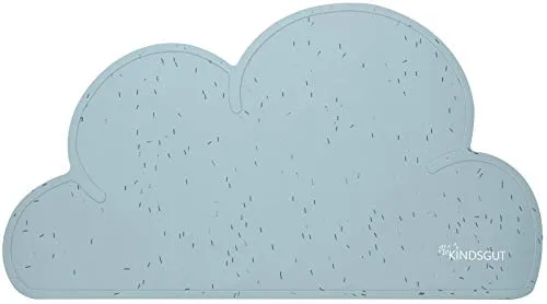 Kindsgut Platzdeckchen Wolke, Tischset, Unterlage in kinderfreundlichem Design und dezenten Farben, Aquamarin mit schwarzen Streuseln