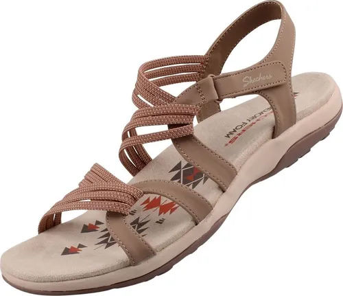 Skechers REGGAE SLIM SUMMER OF FUN Damen Sandale in Braun, Größe 37