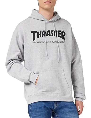 Thrasher Skateboard-Hoody Heather mit Skate-Mag-Logo, S - Kapuzenpullover für Herren, aus 100% Baumwolle, bietet höchsten Tragekomfort und stylisches Skate-Design.