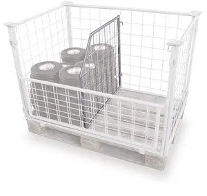 Palettenaufsatz Trenngitter, schräg, verzinkt galvanisch verzinkt