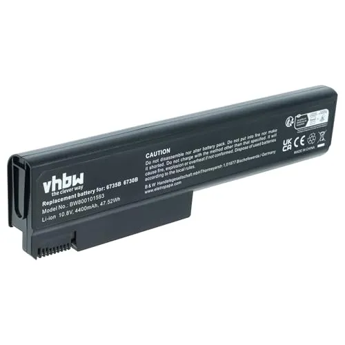 vhbw Akku kompatibel mit HP ProBook 6440, 6440b, 6500b, 6530b, 6535b, 6540, 6540b, 6545 Notebook (4400mAh, 10,8V, Li-Ion)