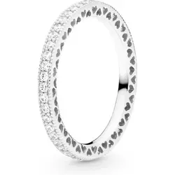 Pandora Silberring Unendliche Herzen 64 in gold von Pandora