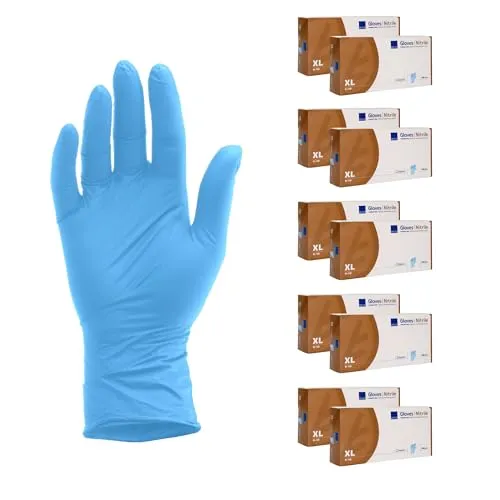 ABENA® Classic Nitrilhandschuhe XL, puderfrei, blau - Arbeits- & Schutzkleidung, ideal für Pflege, Reinigung und Lebensmittelhandling mit hervorragendem Tastempfinden und Anpassung an die Handform.