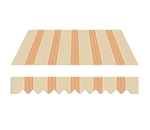 home Trends Markisenstoff 4m mit Volant – 387 x 300 cm wasserabweisend