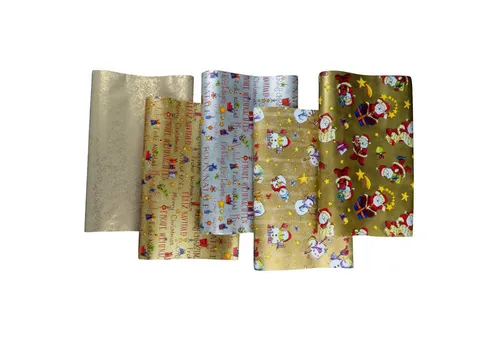 hrb Geschenkpapier Geschenkpapier Weihnachten - 5 Stück à 2m, Weihnachtspapier, 5 verschiedene Motive