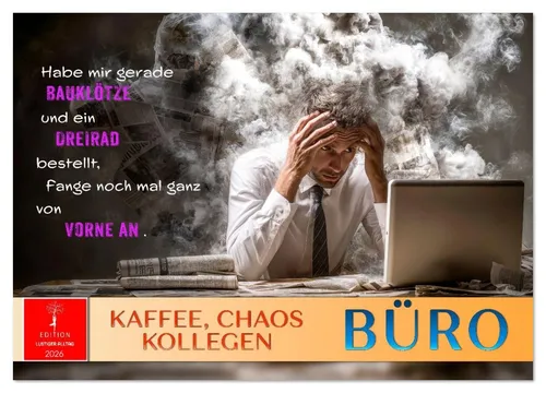 Roder Roder | Büro - Kaffee, Chaos, Kollegen (Wandkalender 2026 DIN A4 quer) - Kalender mit 14 humorvollen Seiten, perfekt für den Arbeitsalltag und ideal als Geschenk für Kollegen, herausgegeben von Calvendo.