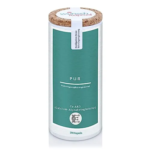 Wunschkapsel Ca-AKG (Calcium-Alphaketoglutarat) Pur, 800 mg pro Tag, 290 Kapseln Inhalt