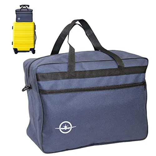 Aves-24 Reisetasche 40 x 30 x 20 cm Boardgepäck Reise Koffer HANDGEPÄCK f. z.B Wizzair (dunkel Blau)