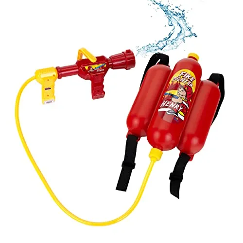 Theo Klein 8932 Feuerwehrspritze | Mit Wasserspritzfunktion und 2-Liter-Tank | Tragbar wie EIN Rucksack | Maße: 31 cm x 21 cm x 9 cm | Spielzeug für Kinder ab 3 Jahren