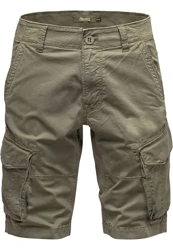 REPUBLIX Herren Cargoshorts Männer Kurze Bermuda Hose Regular Fit R7035 Olive W30