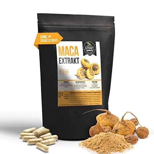 Maca Extrakt | 120 Kapseln 400mg | Wurzelextrakt naturrein