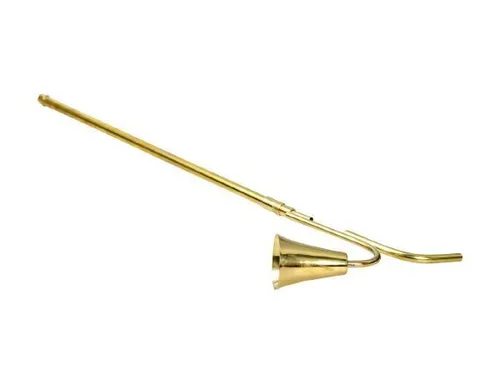 Ausziehbarer Kerzenlöscher aus Messing - max. 100 cm - Eleganter Kerzenlöscher aus Messing, ausziehbar bis 100 cm, ideal für verschiedene Räume wie Wohnzimmer, Restaurant und Kirche. Ein stilvolles Accessoire für jede Einrichtung.