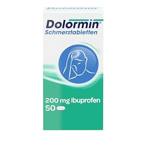 Dolormin® Schmerztabletten – bei Schmerzen und Fieber – wie. Kopf-, Zahn- und Regelschmerzen – 50 Tabletten