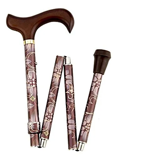 Designer Gehstock Deluxe - Faltstock mit Stil - Hochwertiger, faltbarer Gehstock aus deutscher Manufaktur. Ideal für den täglichen Einsatz, elegant und stabil, für Personen bis 100 kg geeignet.