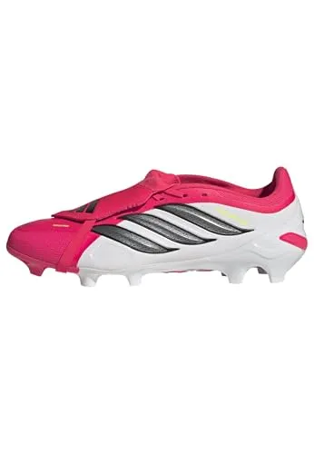 adidas Unisex Predator League Fußballschuhe mit Klappzunge, Lucid Red/Core Black/FTWR White, 40 2/3 EU - Hochwertige Fußballschuhe mit regulärer Passform, ideal für festen Untergrund. Das Synthetik- und Textil-Obermaterial sorgt für Komfort und Stabilität auf dem Platz.