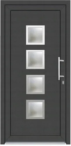 Produktbild Panto Kunststoff-Haustür K025 110 x 210 cm DIN R innen weiß/außen anthrazit