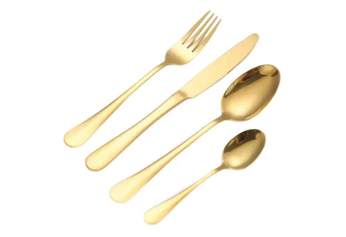 Elegantes 72-teiliges Besteck-Set für 12 Personen aus Edelstahl in Gold