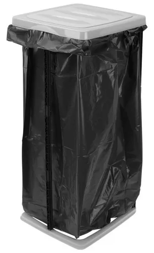 Koopman Müllsackständer Abfalleimer Gelber Sack 60 Liter Ständer Kunststoff Schwarz/weiß, Kunststoff, bis 60L, Müllbeutelständer, Gelber Sack, Ständer