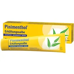 Pinimenthol Erkältungssalbe mit Eucalyptusöl und Menthol 100 g - Erkältungsbalsam mit ätherischen Ölen aus Eucalyptus und Kiefer, befreit die Atemwege und lindert Erkältungsbeschwerden auf natürliche Weise.