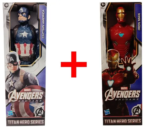 Marvel Avengers Endgame Titan Hero Series Captain America & Iron Man 2er-Set - Entdecken Sie das 2er-Set der beweglichen Actionfiguren Captain America und Iron Man in 30 cm Größe. Ideal für Sammler und Fans, perfekt als Geschenk für Kinder und Erwachsene.