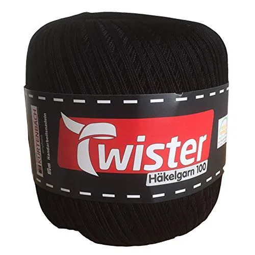 TWISTER Häkelgarn schwarz - 100g