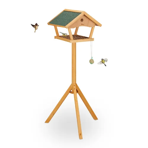 Vogelfutterhaus für Vögel – Stehendes Vogelhaus aus Tannenholz