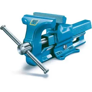 Heuer Schraubstock Front 100160 - 160mm Backenbreite, geschmiedet aus unzerbrechlichem Stahl, ideal für präzises Arbeiten in der Werkstatt