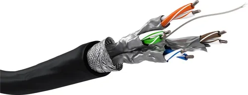 CAT 6 Installationskabel 4x2xAWG23/1 S/FTP outdoor - Ethernetkabel (RJ-45/8P8C) mit 100 m Kabellänge, ideal für Outdoor-Anwendungen, sorgt für schnelle und zuverlässige Netzwerkverbindungen.