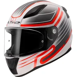 LS2 FF353 Rapid II Circuit Helm, schwarz-weiss-rot, Größe L für Männer - Motorradhelm mit Schnellverschluss-Visier, UV-resistent und kratzfest. Ideal für sicheres Fahren und optimalen Tragekomfort.