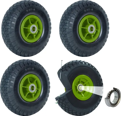 TRUTZHOLM Sackkarrenrad 4x PU-Rad 260x85 mm - Bollerwagen mit pannensicheren PU-Rädern für hohe Traglasten bis 100 kg – ideal für Werkstatt, Garten und Logistik. Wartungsfrei und robust für anspruchsvolle Einsätze!