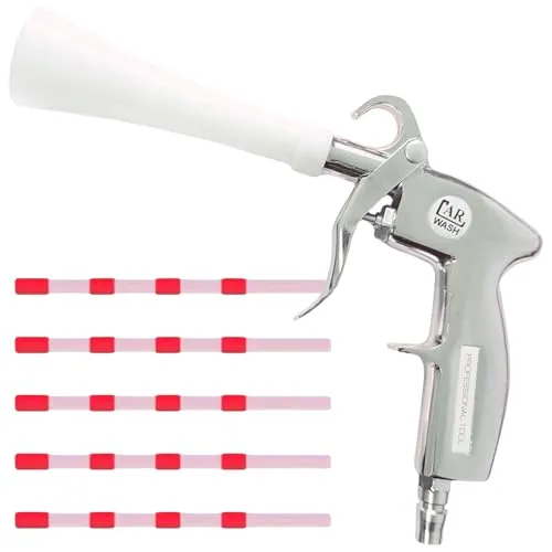 Druckluft Reinigungspistole, Trocken Ausblaspistole für Kompressor 6-9 Bar Druckluftpistolen mit 5 Schlauch Hochdruck Luftpistole Sprühpistole Für Schmutz und Staub aus dem Fahrzeuginneren ausblasen