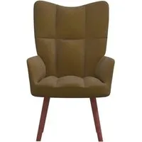 vidaXL Relaxsessel Braun Samt - Eleganter Sessel aus weichem Samt, ideal für gemütliche Stunden. Mit stabilen Holzbeinen und bequemer Polsterung für optimalen Komfort.