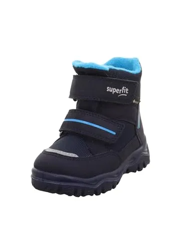 Superfit Jungen HUSKY1 Boot - Modern in Blau/Hellblau - Wanderschuhe mit GORE-TEX Membrane: wasserdicht und atmungsaktiv. Praktisch mit herausnehmbarer Einlegesohle und kuscheligem Warmfutter.