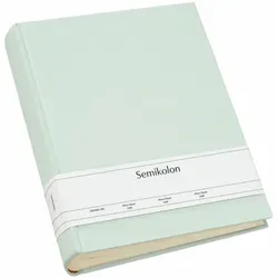 Semikolon Fotoalbum Classic Large moss - Hochwertiges Buchleinen Fotoalbum mit 130 cremeweißen Fotokartons und schützendem Pegaminpapier, ideal für 260 Fotos im Format 10 × 15 cm.